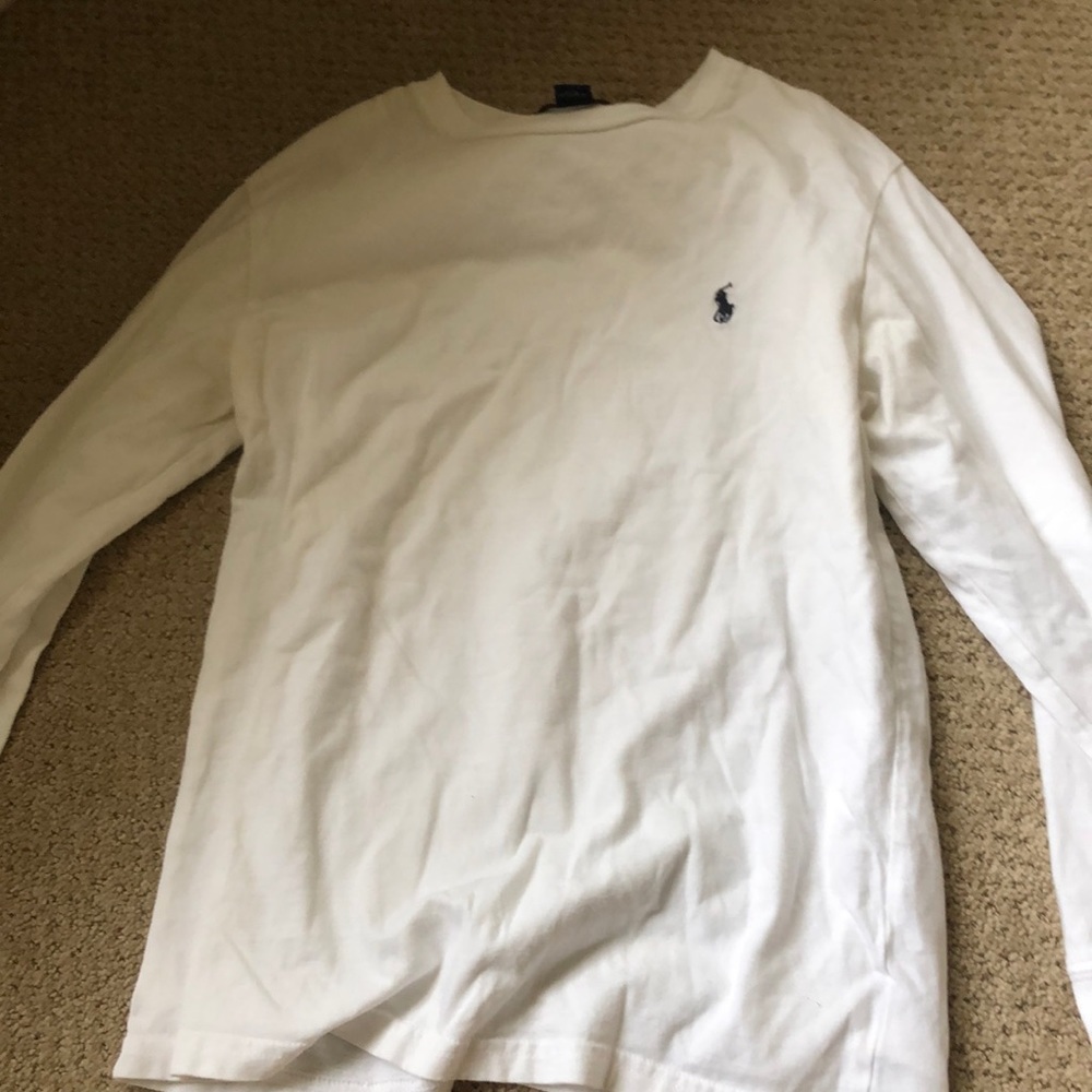 White Polo Longsleeve t-shirt Boys M